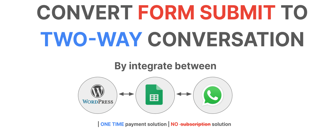 How to integrate between webform in Wordpress with google sheets and WhatsApp business